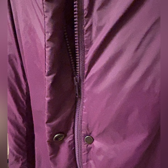Eileen Fisher Sz XL Extra Large Purple Jacket Coat down puffer long insulated - Picture 11 of 16